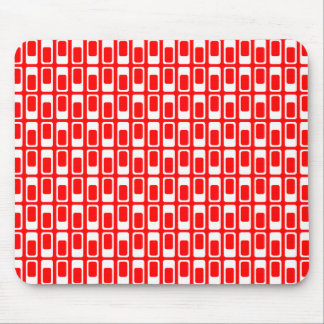 Alfombrilla De Ratón Rectángulos alternativos (blanco con rojo)
