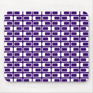 Alfombrilla De Ratón Rectángulos alternativos (blanco con violeta oscur