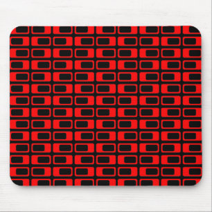 Alfombrilla De Ratón Rectángulos alternativos (rojo con negro)