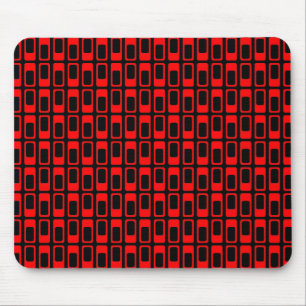 Alfombrilla De Ratón Rectángulos alternativos (rojo con negro)