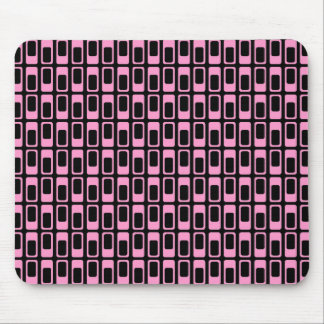 Alfombrilla De Ratón Rectángulos alternativos (rosado con negro)