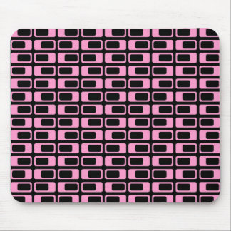 Alfombrilla De Ratón Rectángulos alternativos (rosado con negro)