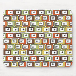 Alfombrilla De Ratón Rectángulos retro con estallidos estelares