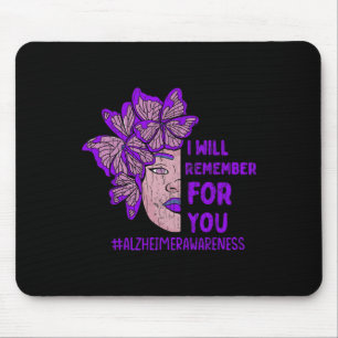 Alfombrilla De Ratón Recuerda por ti Mariposa Conciencia de Alzheimer