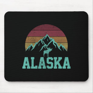 Alfombrilla De Ratón Recuerdo de Alaska Vintage Moose Aire Libre Natura
