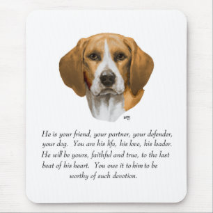 Alfombrilla De Ratón Recuerdo de Beagle MACHO