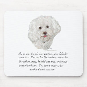 Alfombrilla De Ratón Recuerdo de Bichon Frise HEMBRA