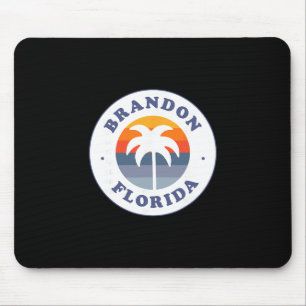 Alfombrilla De Ratón Recuerdo de Brandon Florida Fl Palma Retro Atardec