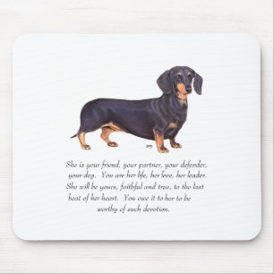 Alfombrilla De Ratón Recuerdo de Dachshund - Hembra