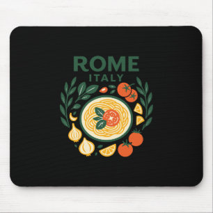 Alfombrilla De Ratón Recuerdo de Roma Italia Pasta Italiana Y Diseño De
