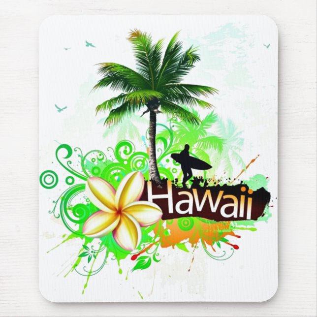 Alfombrilla De Ratón Recuerdo del viaje de las vacaciones de Hawaii (Frente)