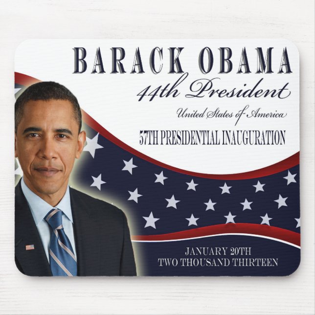Alfombrilla De Ratón Recuerdo inaugural 2013 de Obama Mousepad (Frente)