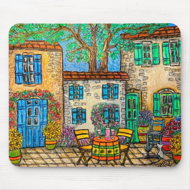 Alfombrilla De Ratón Recuerdos de la almohadilla del ratón de Provenza  (Frente)