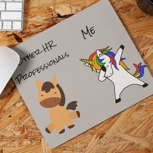 Alfombrilla De Ratón Recursos humanos RRHH Unicorn Horse Funny Gift (Subido por el creador)