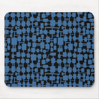 Alfombrilla De Ratón Red abstracta - Azul del desierto en negro