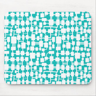 Alfombrilla De Ratón Red abstracta - Blanco en Aqua Blue 0ABAB5