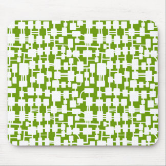 Alfombrilla De Ratón Red abstracta - blanco sobre verde 669900