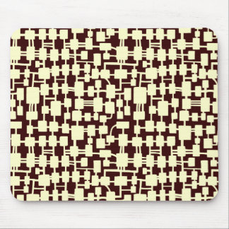 Alfombrilla De Ratón Red abstracta - Crema sobre marrón oscuro 330000
