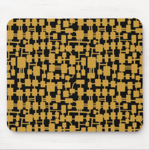 Alfombrilla De Ratón Red Abstracta - Marrón Dorado sobre Negro