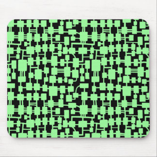 Alfombrilla De Ratón Red abstracta - Mint Green sobre negro