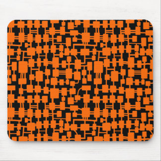Alfombrilla De Ratón Red abstracta - Naranja en negro