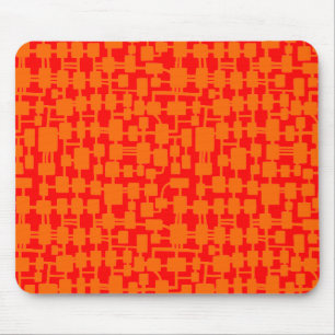 Alfombrilla De Ratón Red abstracta - Naranja sobre el Fútbol Rojo