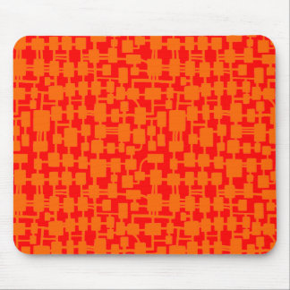 Alfombrilla De Ratón Red abstracta - Naranja sobre el Fútbol Rojo