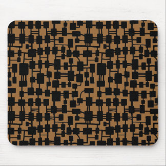 Alfombrilla De Ratón Red abstracta - Negro sobre Brown 996633