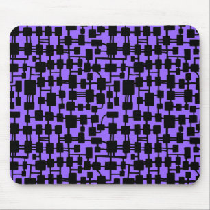 Alfombrilla De Ratón Red abstracta - Negro sobre morado 9966FF