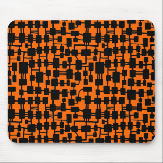 Alfombrilla De Ratón Red abstracta - negro sobre Naranja FF6600
