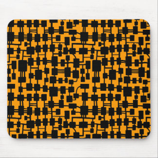 Alfombrilla De Ratón Red abstracta - negro sobre Naranja FF900