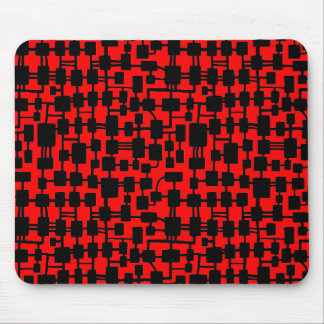 Alfombrilla De Ratón Red abstracta - Negro sobre rojo FF000