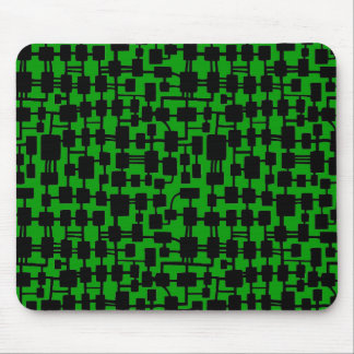Alfombrilla De Ratón Red abstracta - Negro sobre verde 009900