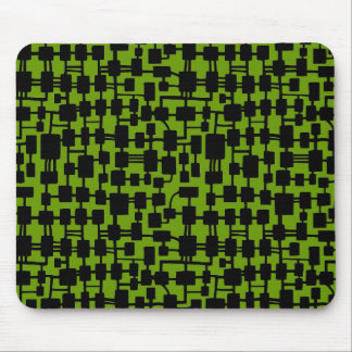 Alfombrilla De Ratón Red abstracta - Negro sobre Verde 669900