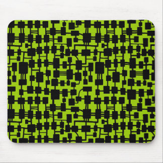 Alfombrilla De Ratón Red abstracta - Negro sobre verde 99CC00