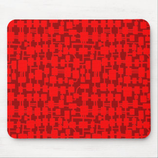 Alfombrilla De Ratón Red abstracta - Rojo sobre el marrón 990000