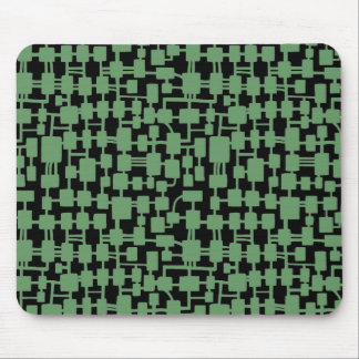 Alfombrilla De Ratón Red abstracta - Verde del ejército sobre negro