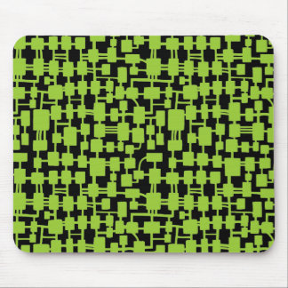 Alfombrilla De Ratón Red abstracta - Verde marciano sobre negro