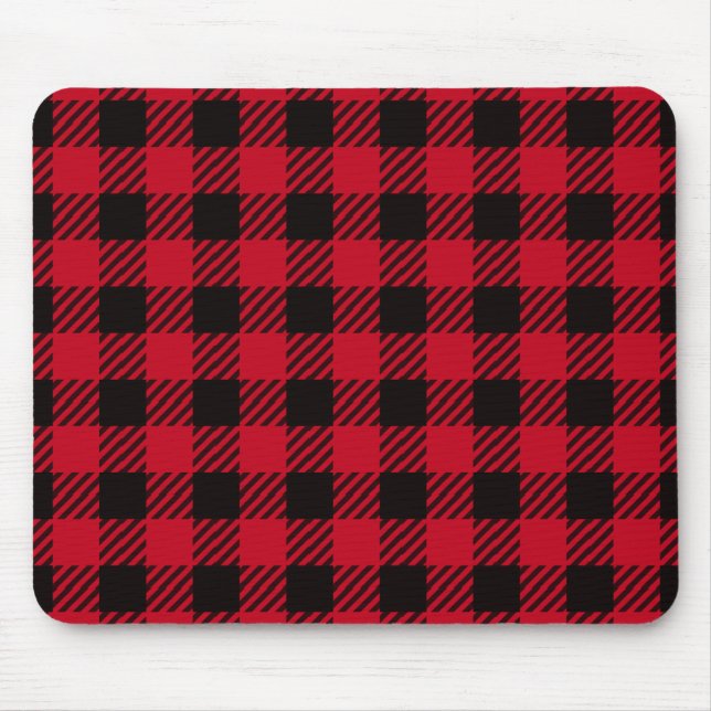 Alfombrilla De Ratón Red Buffalo Plaid (Frente)