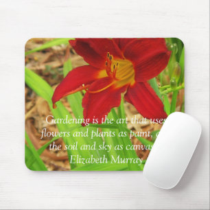 Alfombrilla De Ratón Red DayLily Mousepad