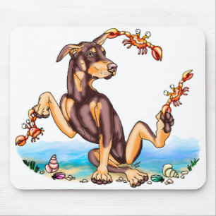 Alfombrilla De Ratón Red Doberman Pinscher Kinda Crabby Mouse Pad