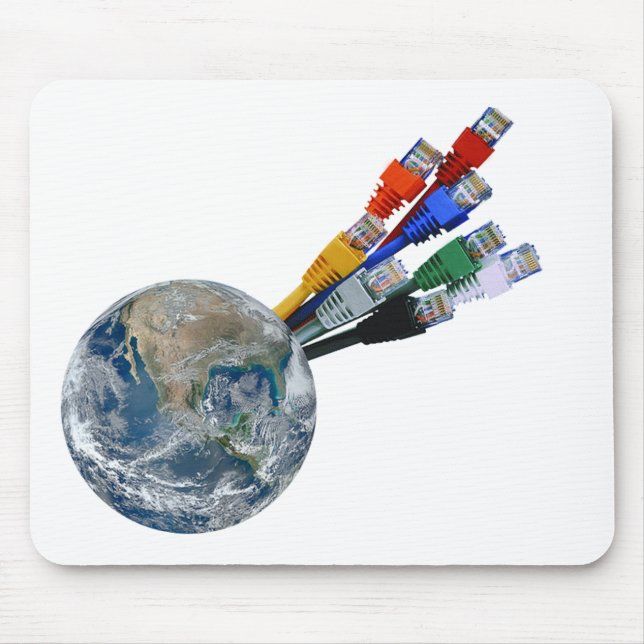 Alfombrilla De Ratón Red Ethernet conectada a la Tierra (Frente)