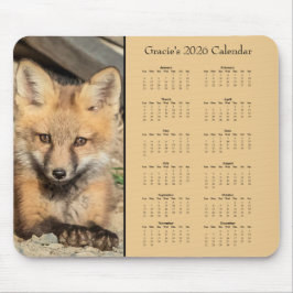 Alfombrilla De Ratón Red Fox Kit - Customizable full year 2025 calendar
