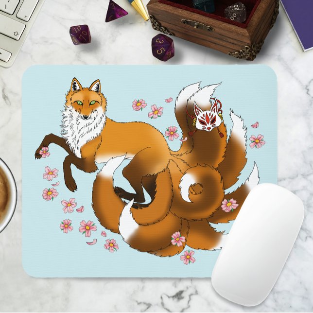 Alfombrilla De Ratón Red Fox Tails Kitsune Kasai (Subido por el creador)