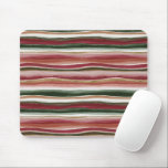 Alfombrilla De Ratón Red Gold Green White Pink Stripes<br><div class="desc">Red Gold Green White Pink Stripes</div>