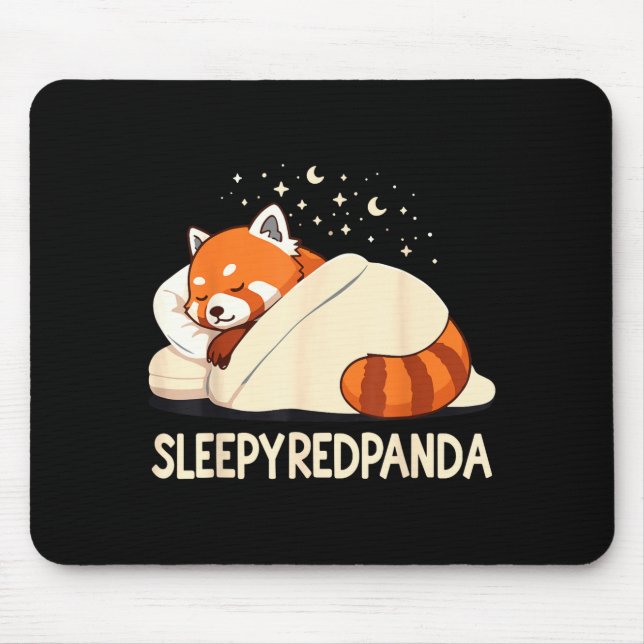 Alfombrilla De Ratón Red Panda Sleep Pajamas  (Frente)