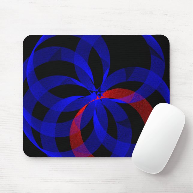 Alfombrilla De Ratón Red Revolving Accent Geometric Mouse Pad (Con ratón)