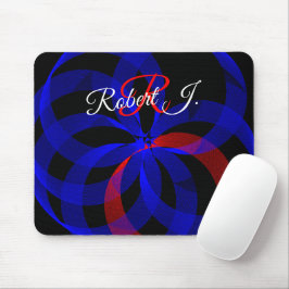 Alfombrilla De Ratón Red Revolving Accent Geometric Mouse Pad