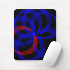 Alfombrilla De Ratón Red Revolving Accent Geometric Mouse Pad