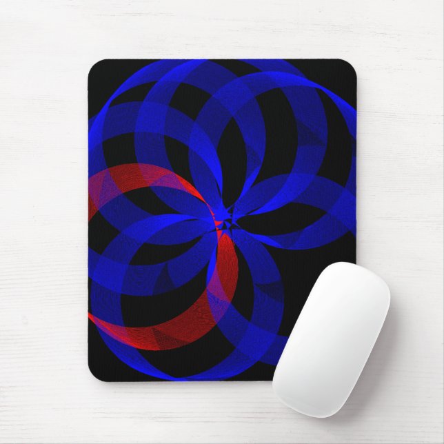 Alfombrilla De Ratón Red Revolving Accent Geometric Mouse Pad (Con ratón)